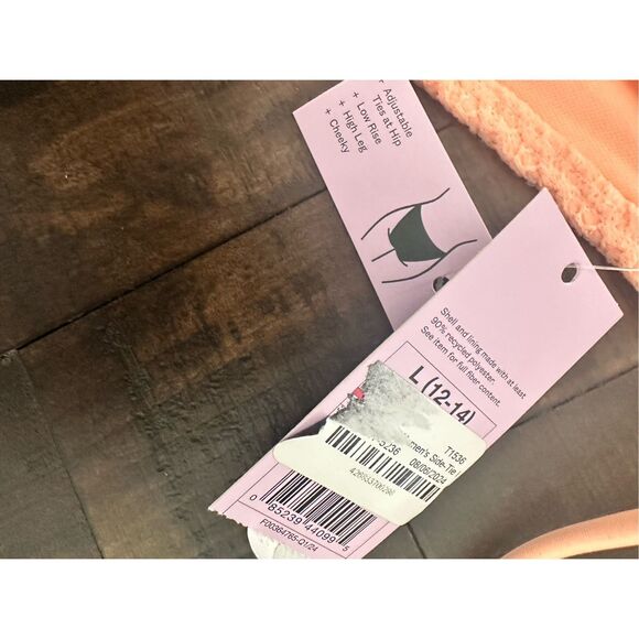 Black and Orange Boho Bottom Bikini Swim Size Large - Picture 3 of 4